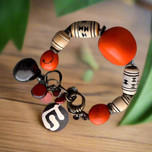 Load image into Gallery viewer, Tagua Leather Strung Bracelet