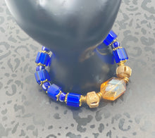Load image into Gallery viewer, Blue Chevron Bracelet