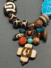 Load image into Gallery viewer, Turquoise Scarab Charms Bracelet