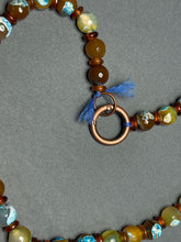 Cargar imagen en el visor de la galería, Agates and Copper Necklace