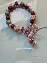 Load image into Gallery viewer, Ruby Zoisite with Silver Bracelet