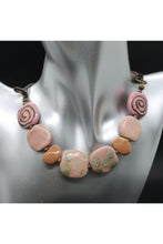 Load image into Gallery viewer, Peach and Pink Kazuri Necklace