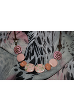 Load image into Gallery viewer, Peach and Pink Kazuri Necklace