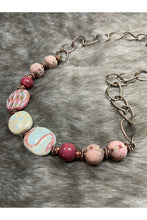 Load image into Gallery viewer, Strawbery Shortcake Kazuri Necklace