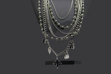 Load image into Gallery viewer, Multi Strands Rhodium Necklace
