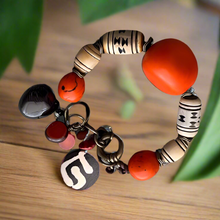 Load image into Gallery viewer, Tagua Leather Strung Bracelet
