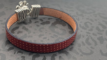 Cargar imagen en el visor de la galería, Red Polka Dot Leather Bracelet
