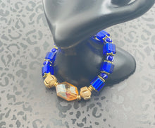 Load image into Gallery viewer, Blue Chevron Bracelet
