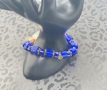 Load image into Gallery viewer, Blue Chevron Bracelet
