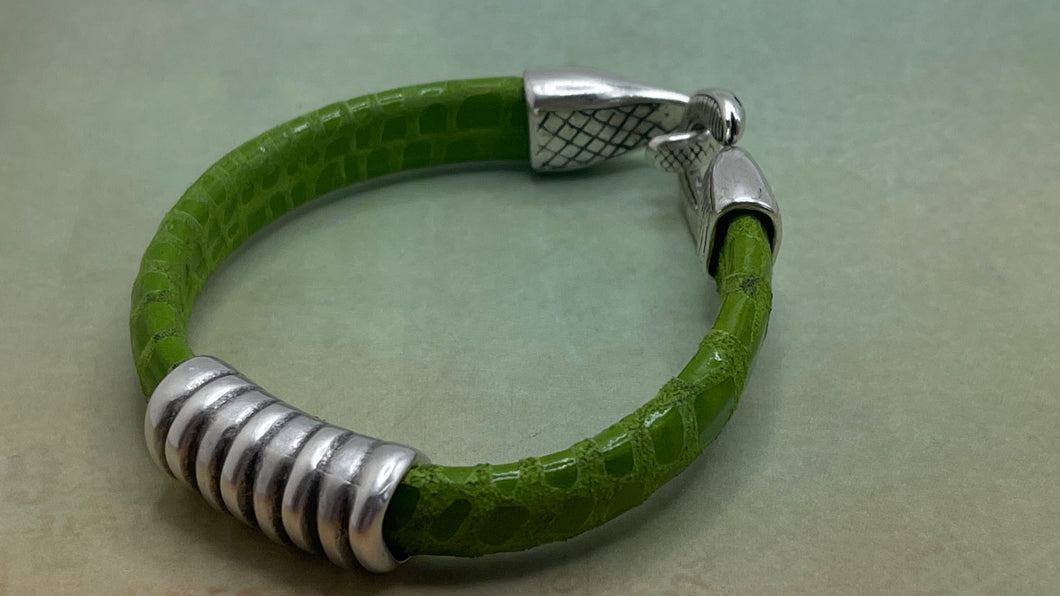 Green Suede Leather Bracelet
