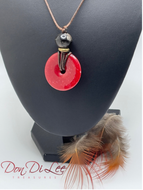 Carnelian on Leather Necklace