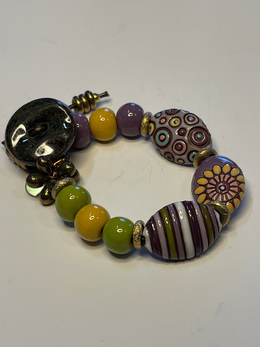 Kazuri Beehive Bracelet