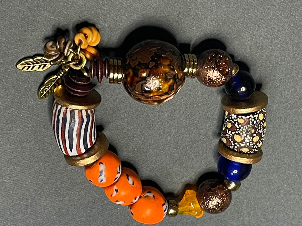 Krobo Lampwork Chunky Bracelet