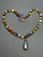 Agates and Copper Necklace