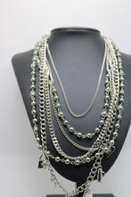 Load image into Gallery viewer, Multi Strands Rhodium Necklace
