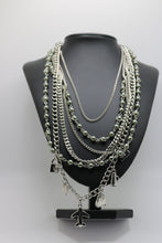 Load image into Gallery viewer, Multi Strands Rhodium Necklace
