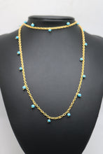 Cargar imagen en el visor de la galería, Turquoise Beads on Chain Necklace
