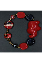 Load image into Gallery viewer, Red Elephant Kazuri Bracelet
