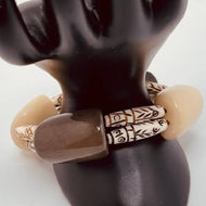 Caramel and Chocolate Tagua Bracelet