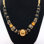 Golden Shine Kazuri Necklace