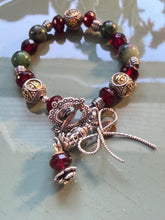 Load image into Gallery viewer, Ruby Zoisite with Silver Bracelet
