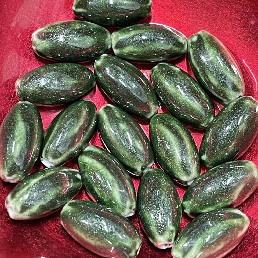 Cucumber Green Ceramic Beads