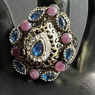 Pink Blue Luxury Ring