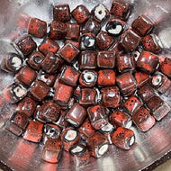 Terracotta Speckled Square Beads
