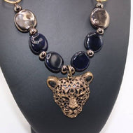 Tiger Bling Kazuri Necklace