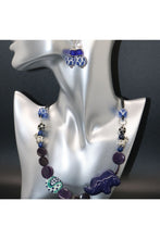 Load image into Gallery viewer, Kazuri African Bead Necklace and Earrings Set
