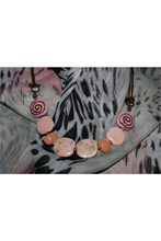 Load image into Gallery viewer, Peach and Pink Kazuri Necklace
